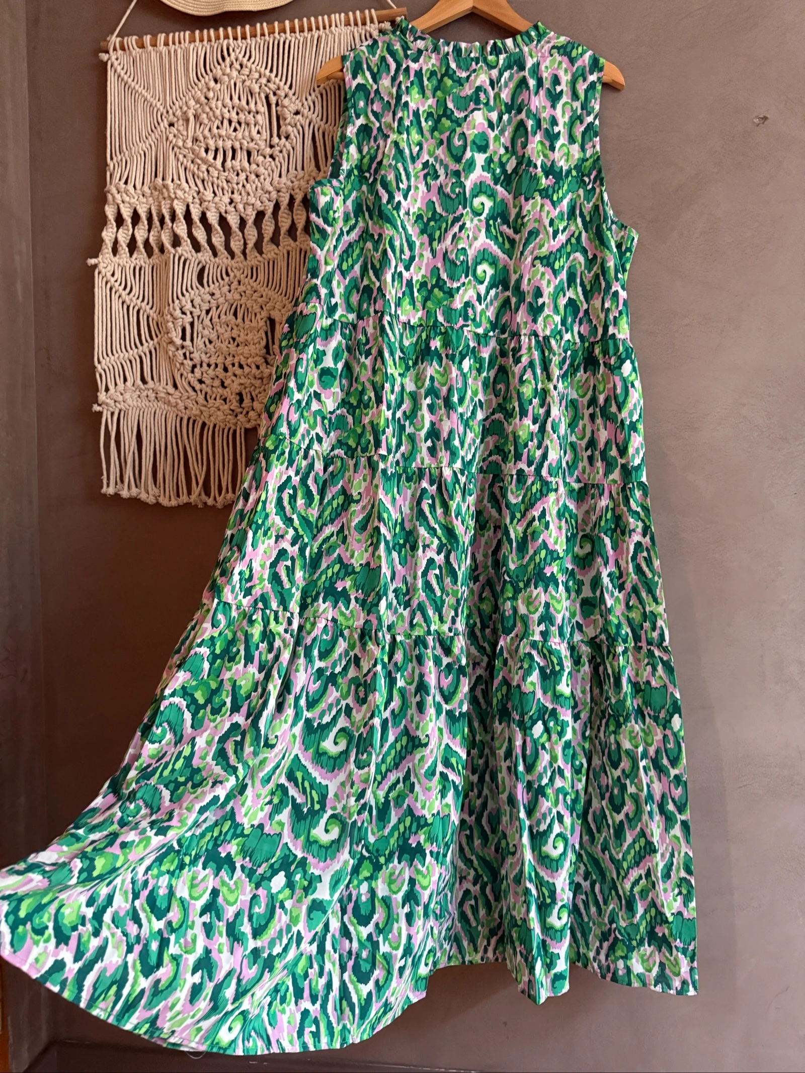 Vestido 48 de verano fluido camisola de verde – photo 4